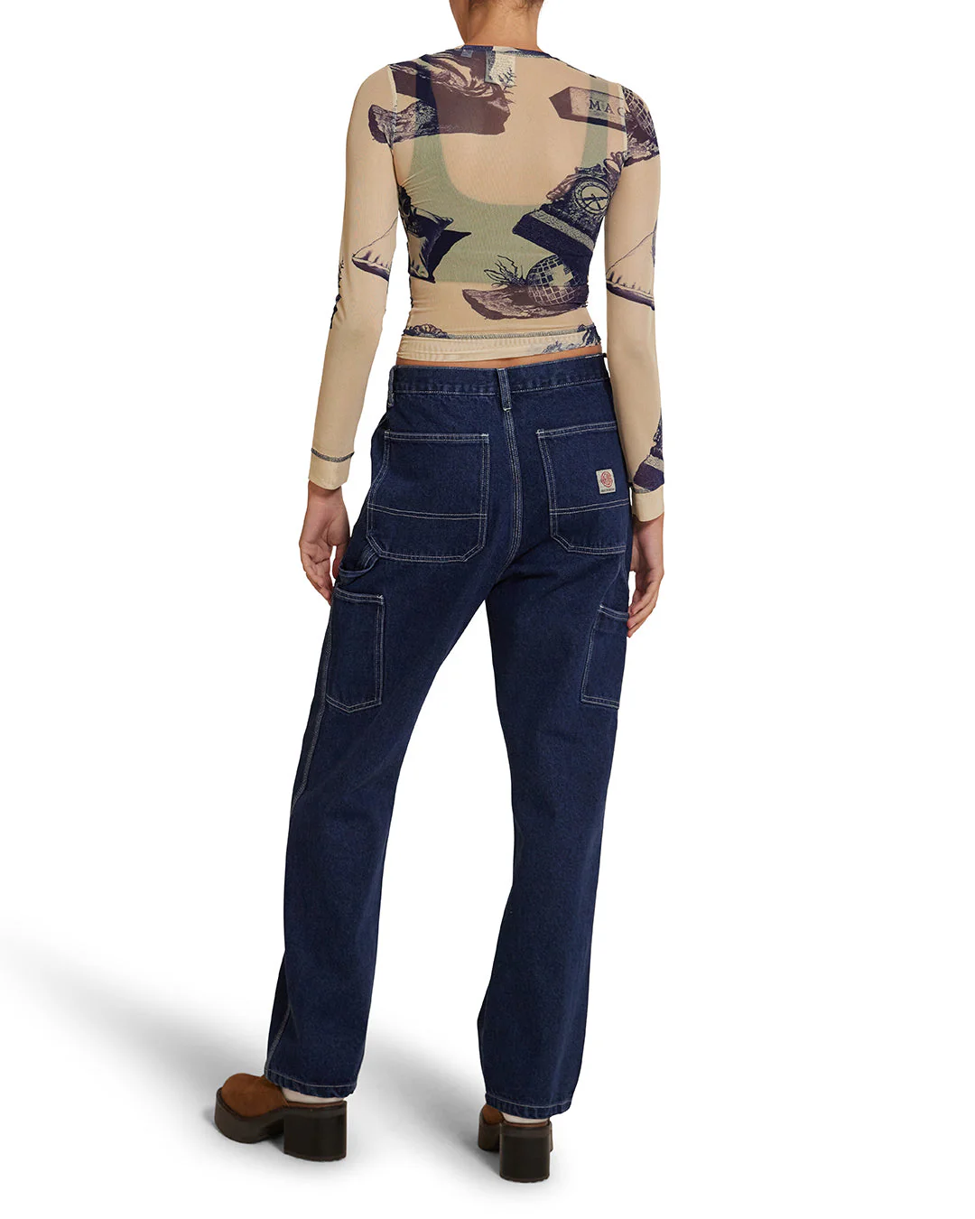 5-7-5 Mesh Long Sleeve Top - Indigo - Image 4
