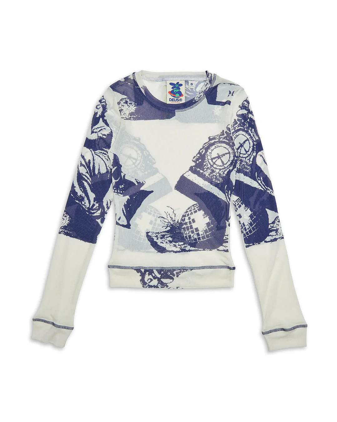 5-7-5 Mesh Long Sleeve Top - Indigo - Image 6