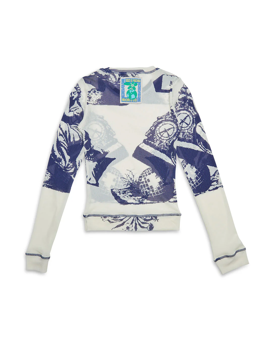 5-7-5 Mesh Long Sleeve Top - Indigo - Image 7
