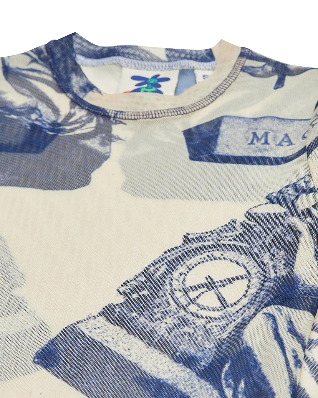 5-7-5 Mesh Long Sleeve Top - Indigo - Image 8