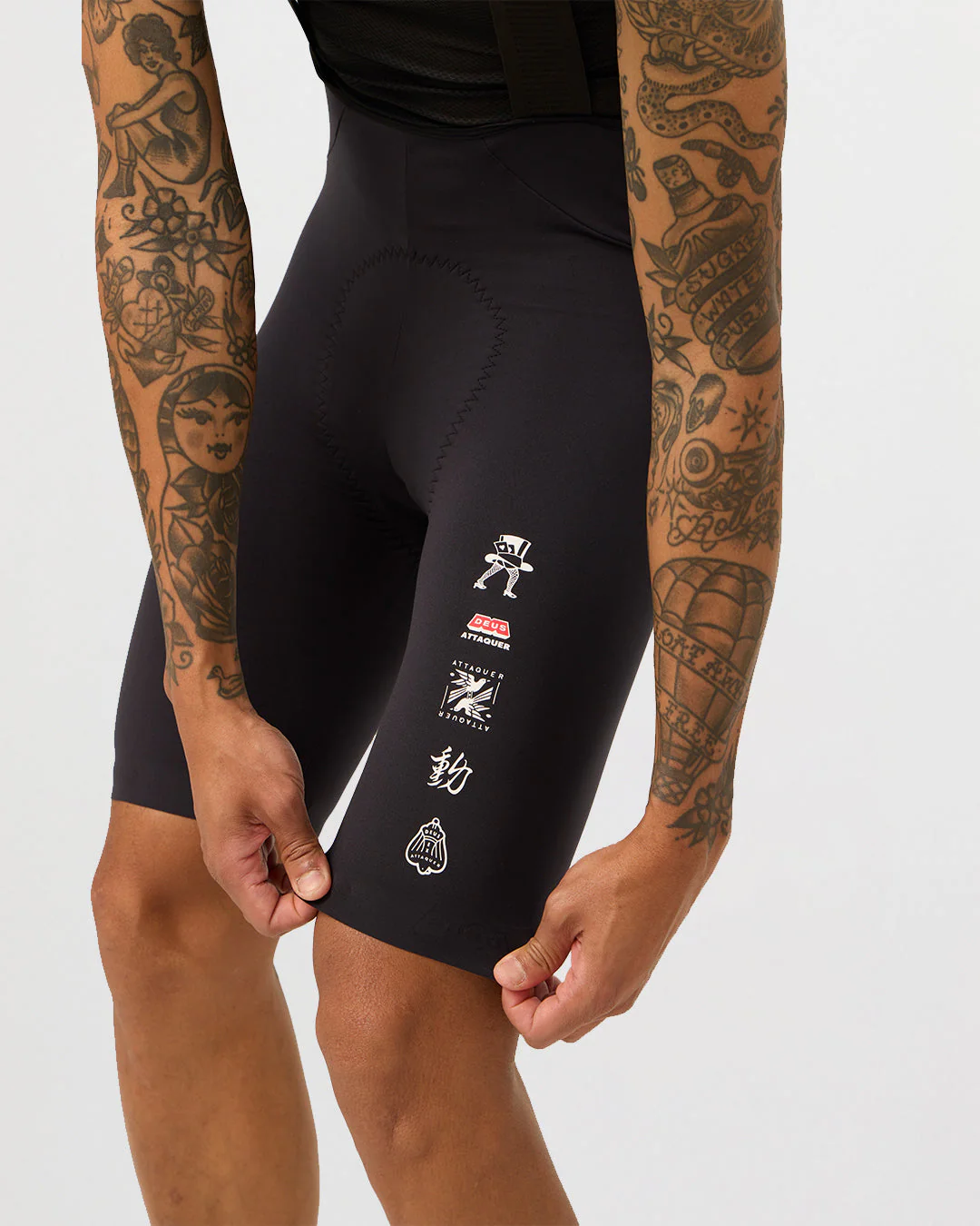 Deus Ex Attaquer Rose Bib Short - Black - Image 4