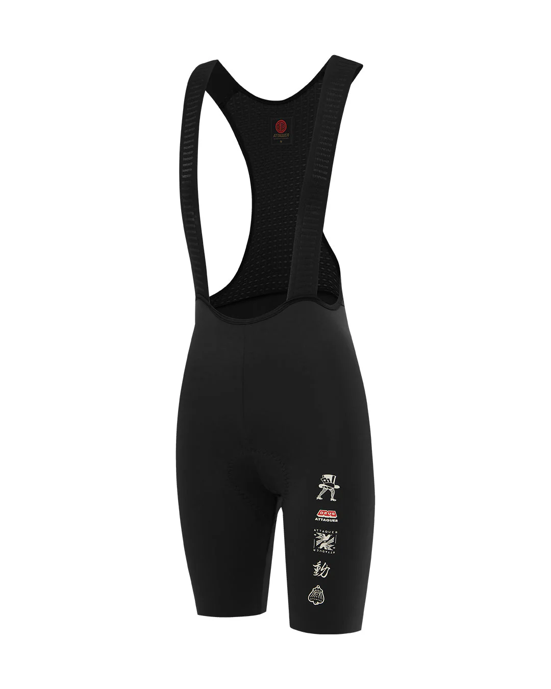 Deus Ex Attaquer Rose Womens Bib Short - Black - Image 3