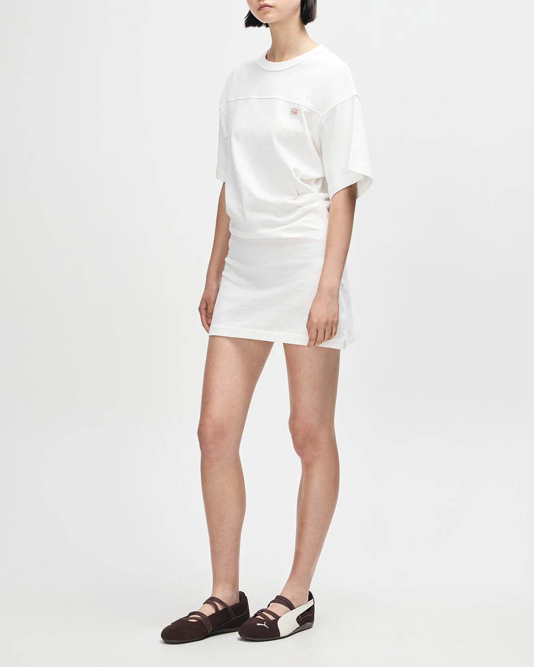 Christine Embro Tee Dress - Antique White - Image 9