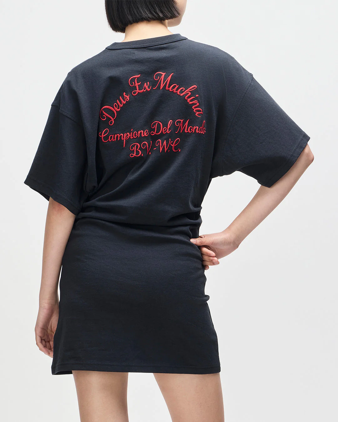 Christine Embro Tee Dress - Black - Image 2
