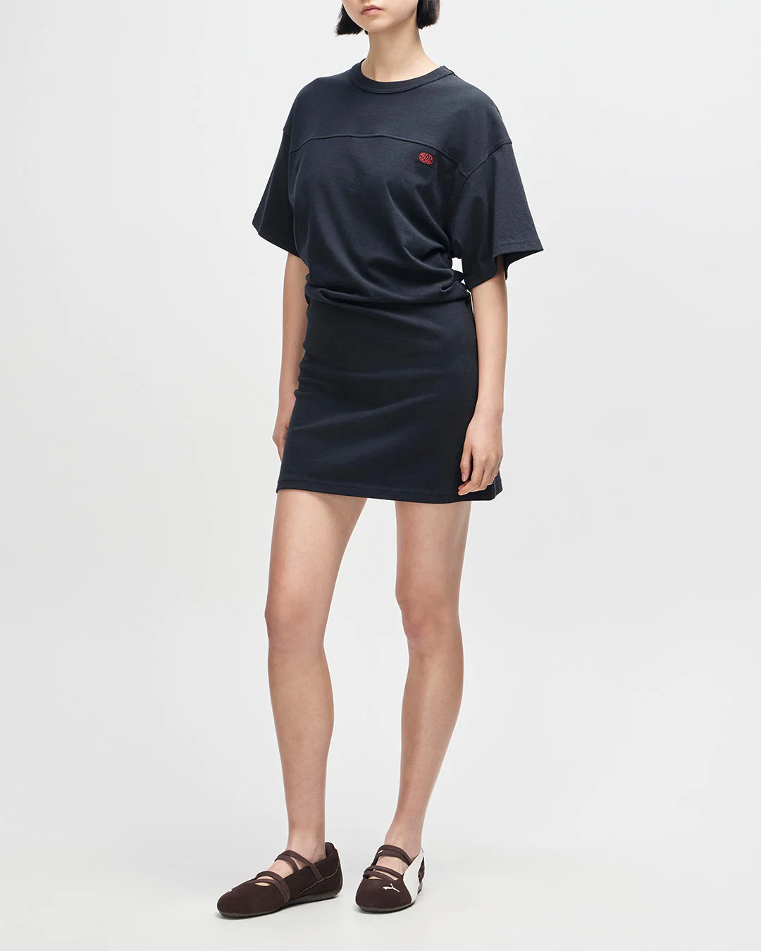 Christine Embro Tee Dress - Black - Image 6