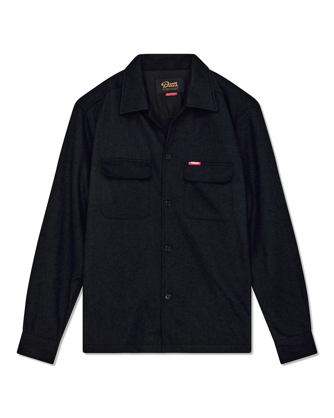 Clayton Wool Shirt - Black - Image 3