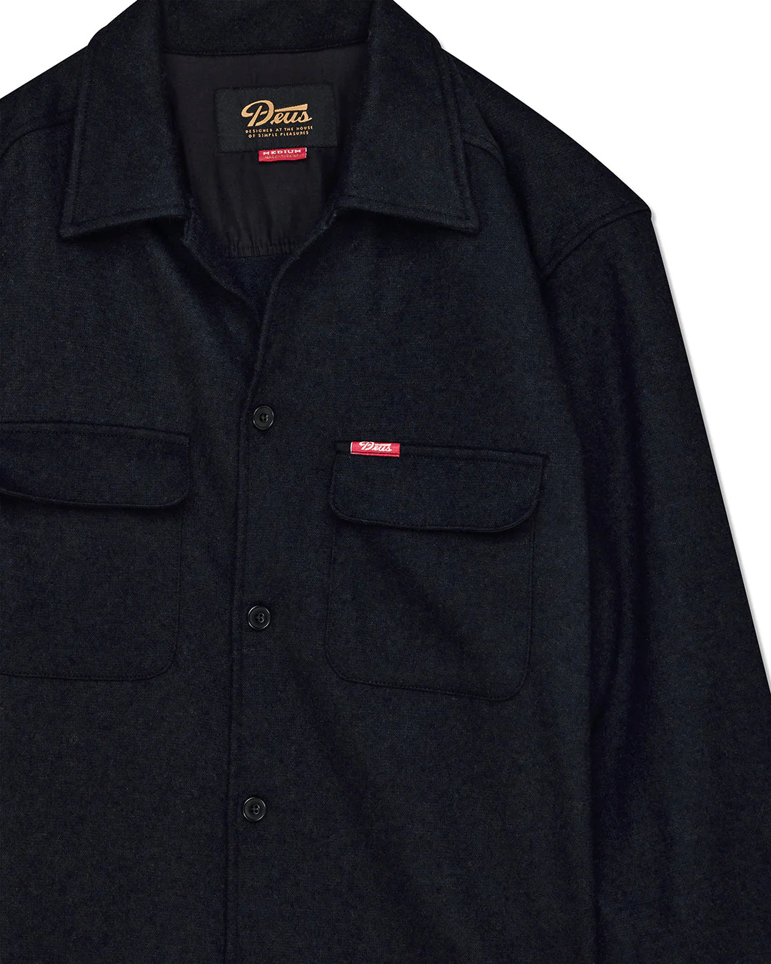 Clayton Wool Shirt - Black - Image 8
