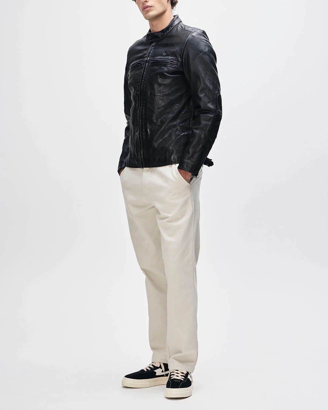 Cruiser Leather Jacket - Black - Image 6