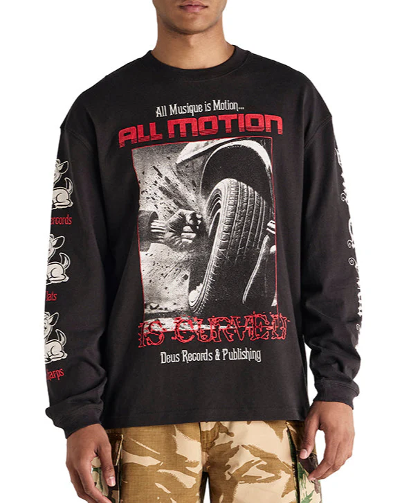 Dancing Ghost Ls Tee - Anthracite