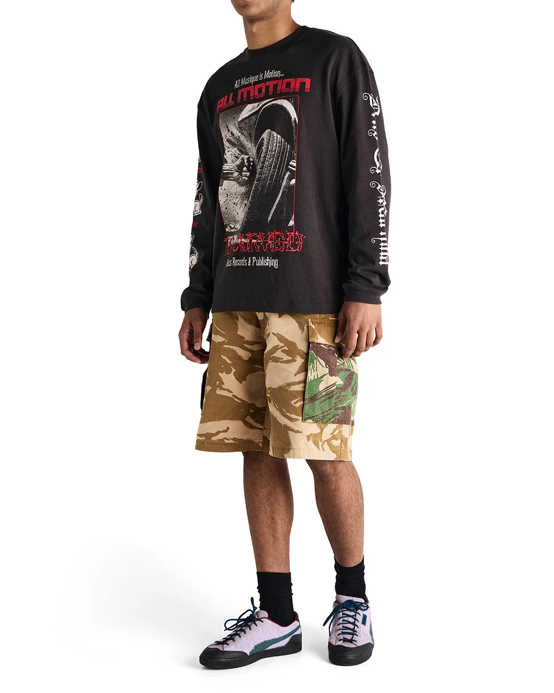 Dancing Ghost Ls Tee - Anthracite - Image 3