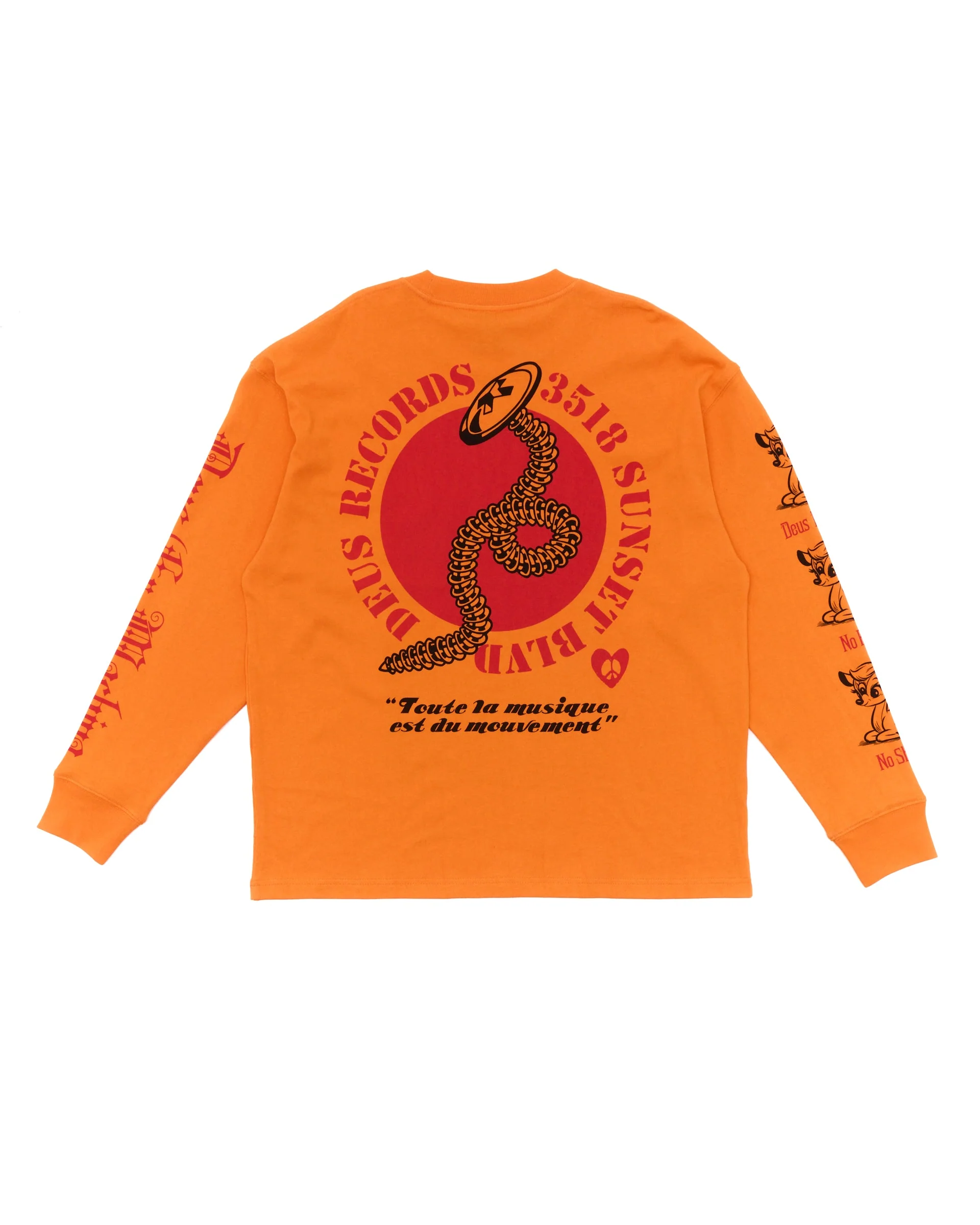 Dancing Ghost Ls Tee - Persimmon Orange - Image 6