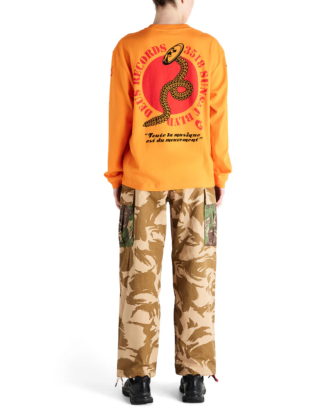 Dancing Ghost Ls Tee - Persimmon Orange - Image 7