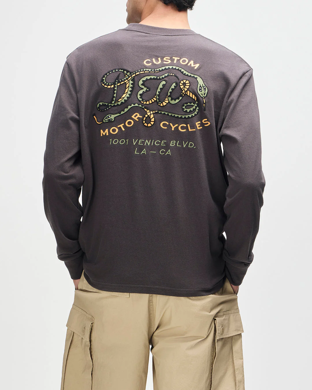 Danger Noodle Ls Tee - Anthracite - Image 2