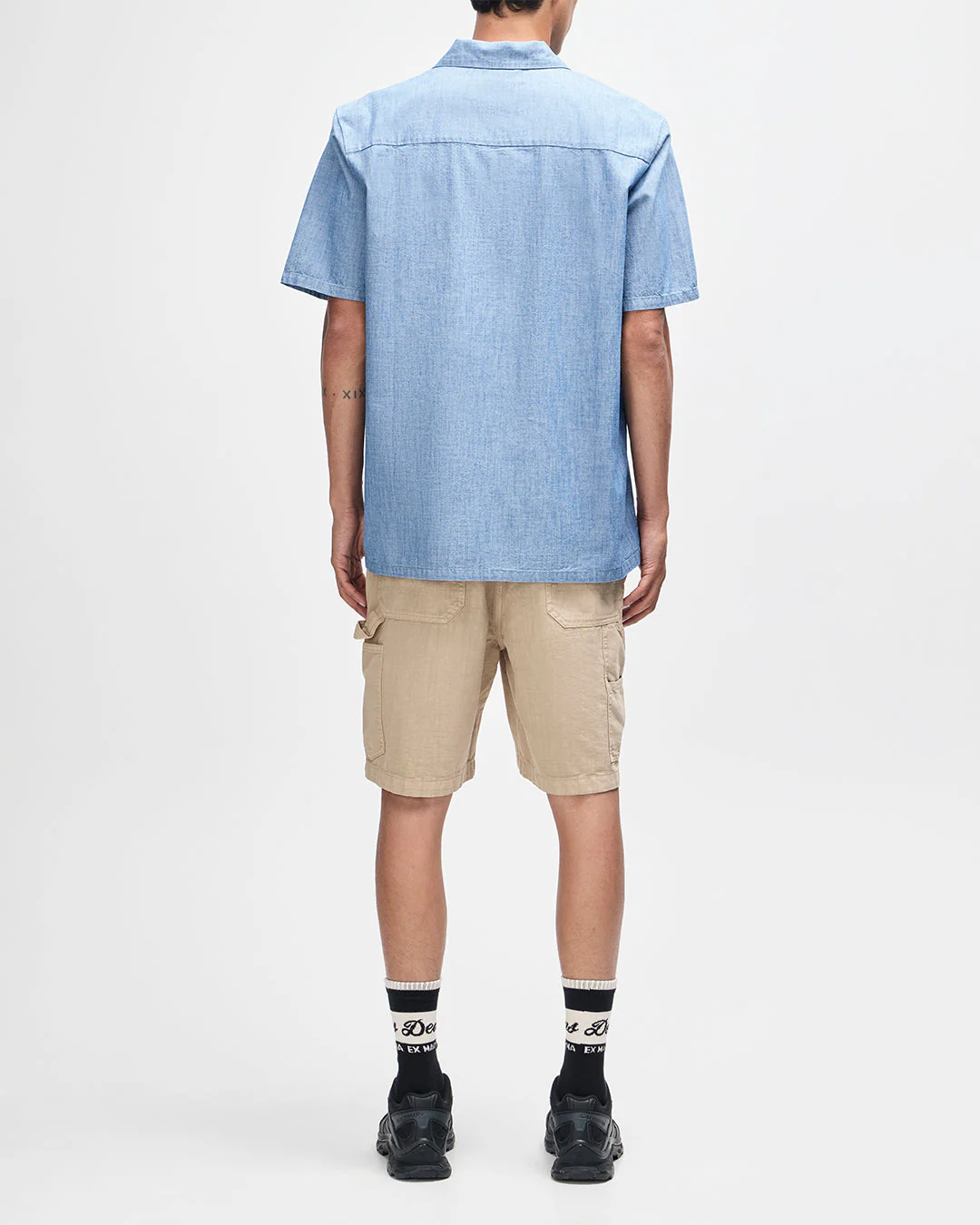 Forecourt Chambray Shirt - Mid Indigo - Image 4
