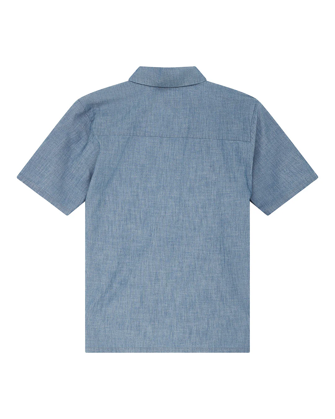 Forecourt Chambray Shirt - Mid Indigo - Image 6