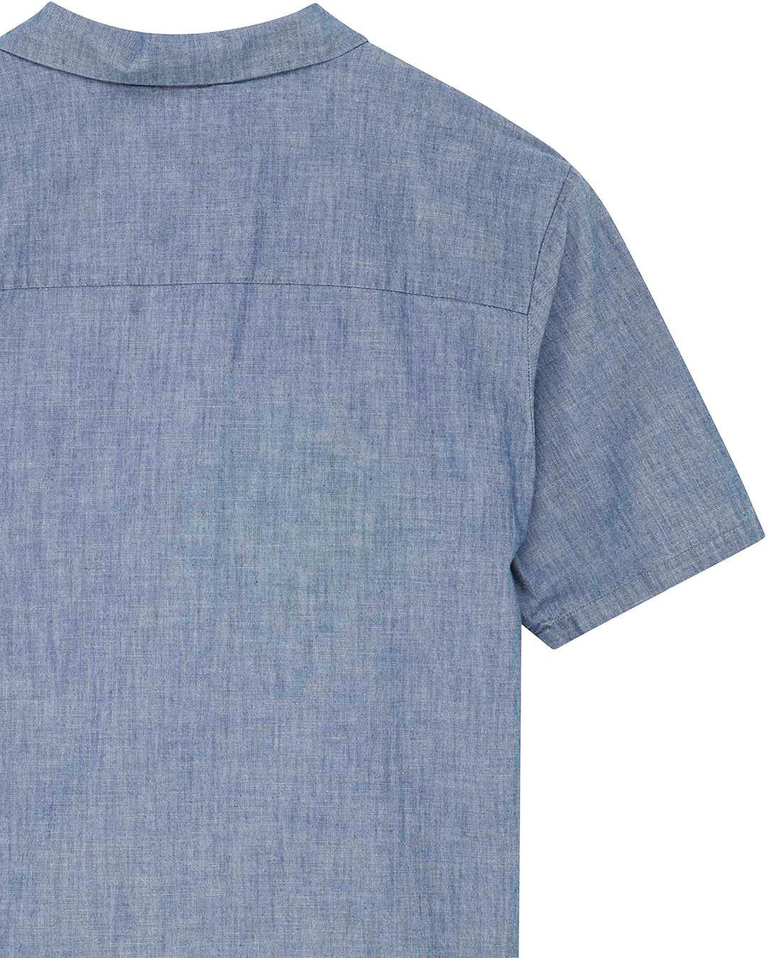 Forecourt Chambray Shirt - Mid Indigo - Image 8