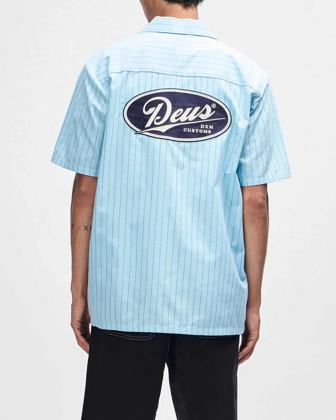 Forecourt Stripe Shirt - Sky Blue - Image 2