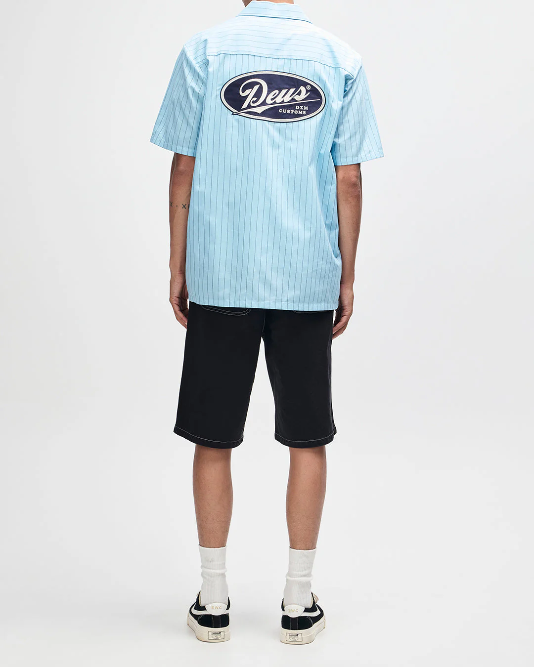 Forecourt Stripe Shirt - Sky Blue - Image 6