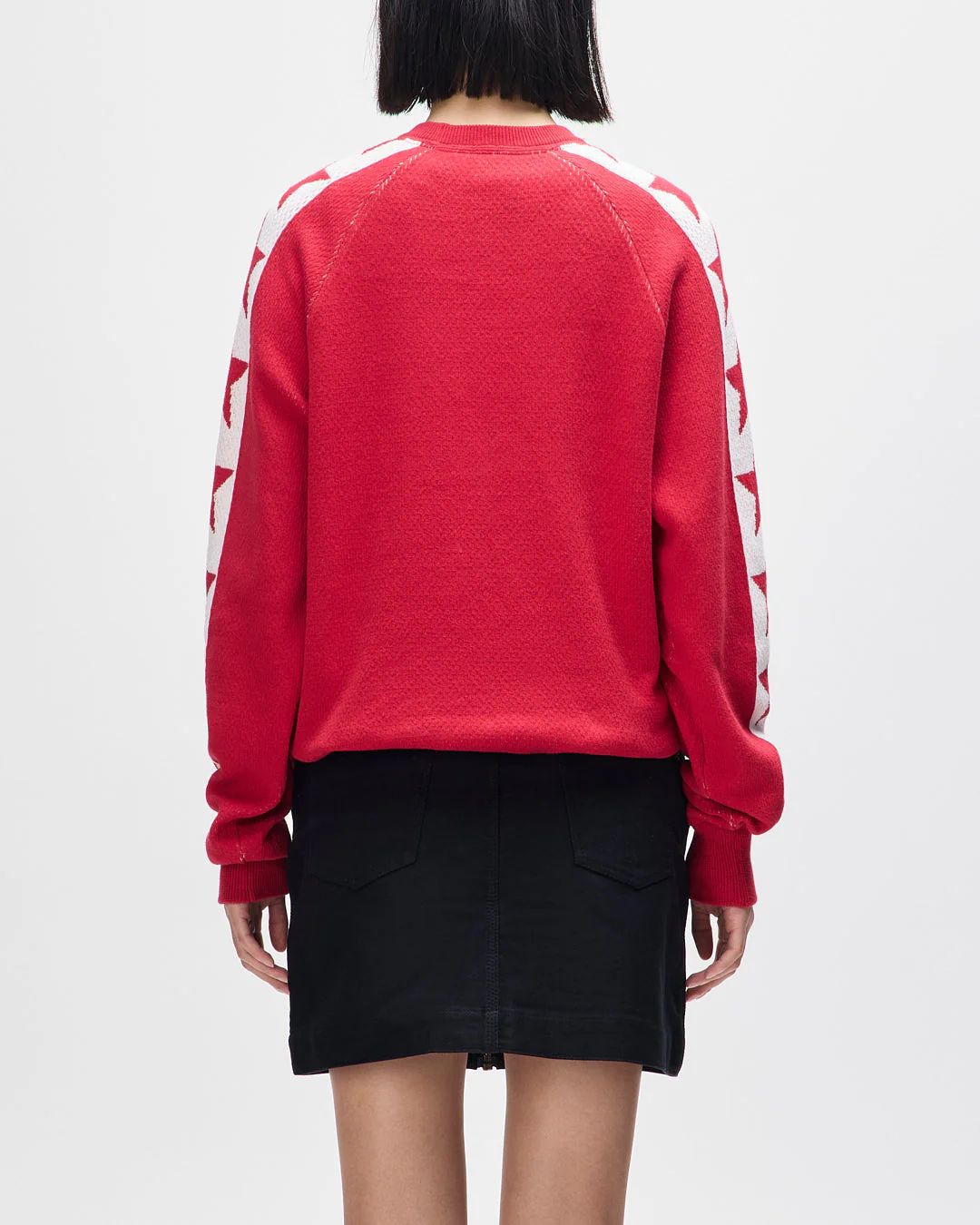 Icon Mesh Knit Top - Poinsettia Red - Image 3