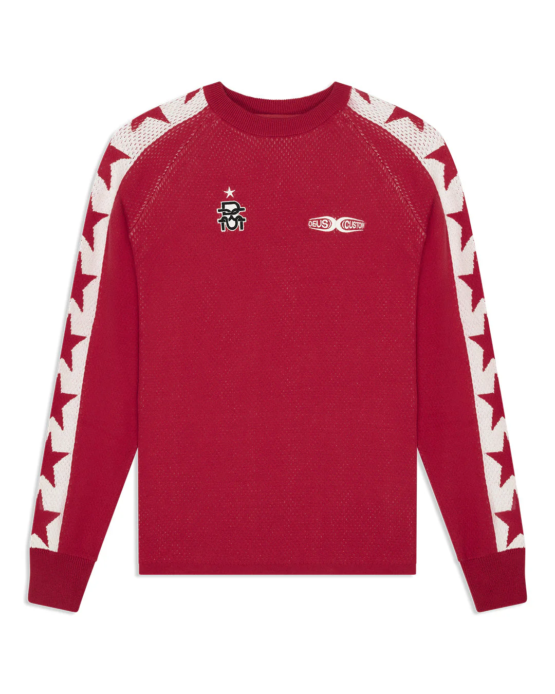 Icon Mesh Knit Top - Poinsettia Red - Image 4
