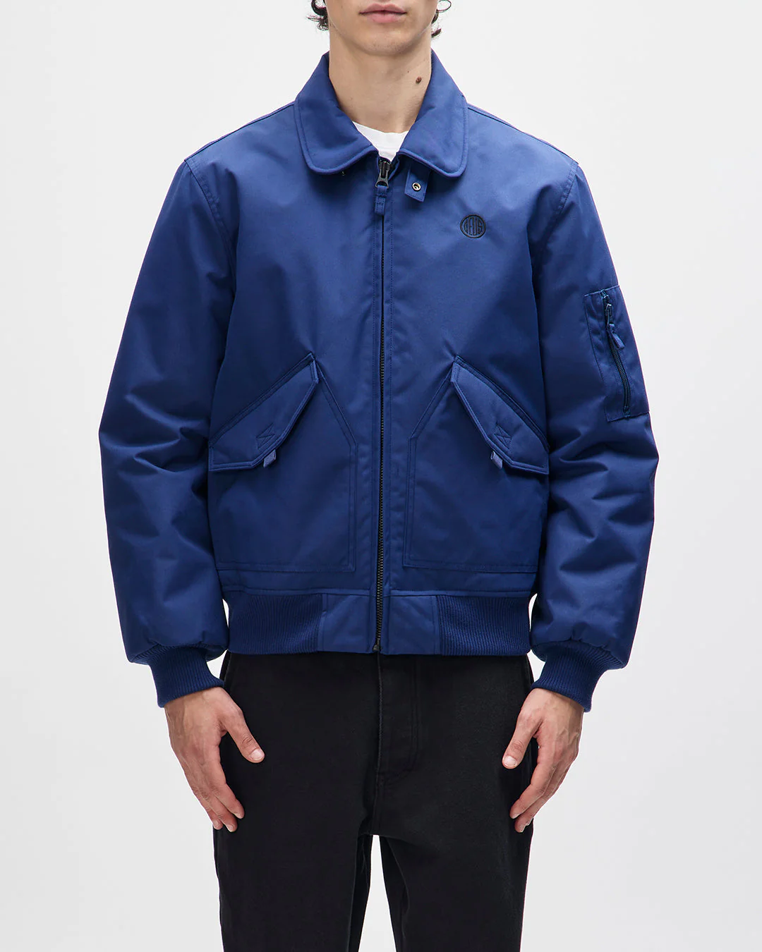 In Benzin Flight Jacket - Estate Blue