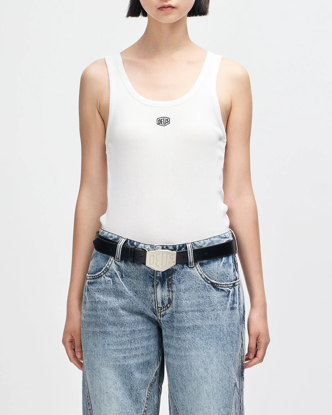 June Shield Tank - Vintage White