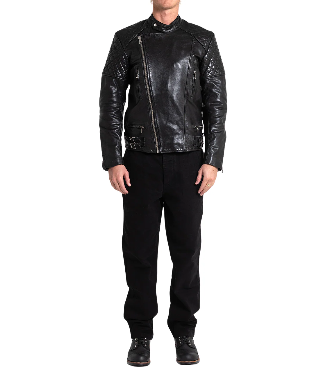 Lightning Leather Jacket - Black - Image 3