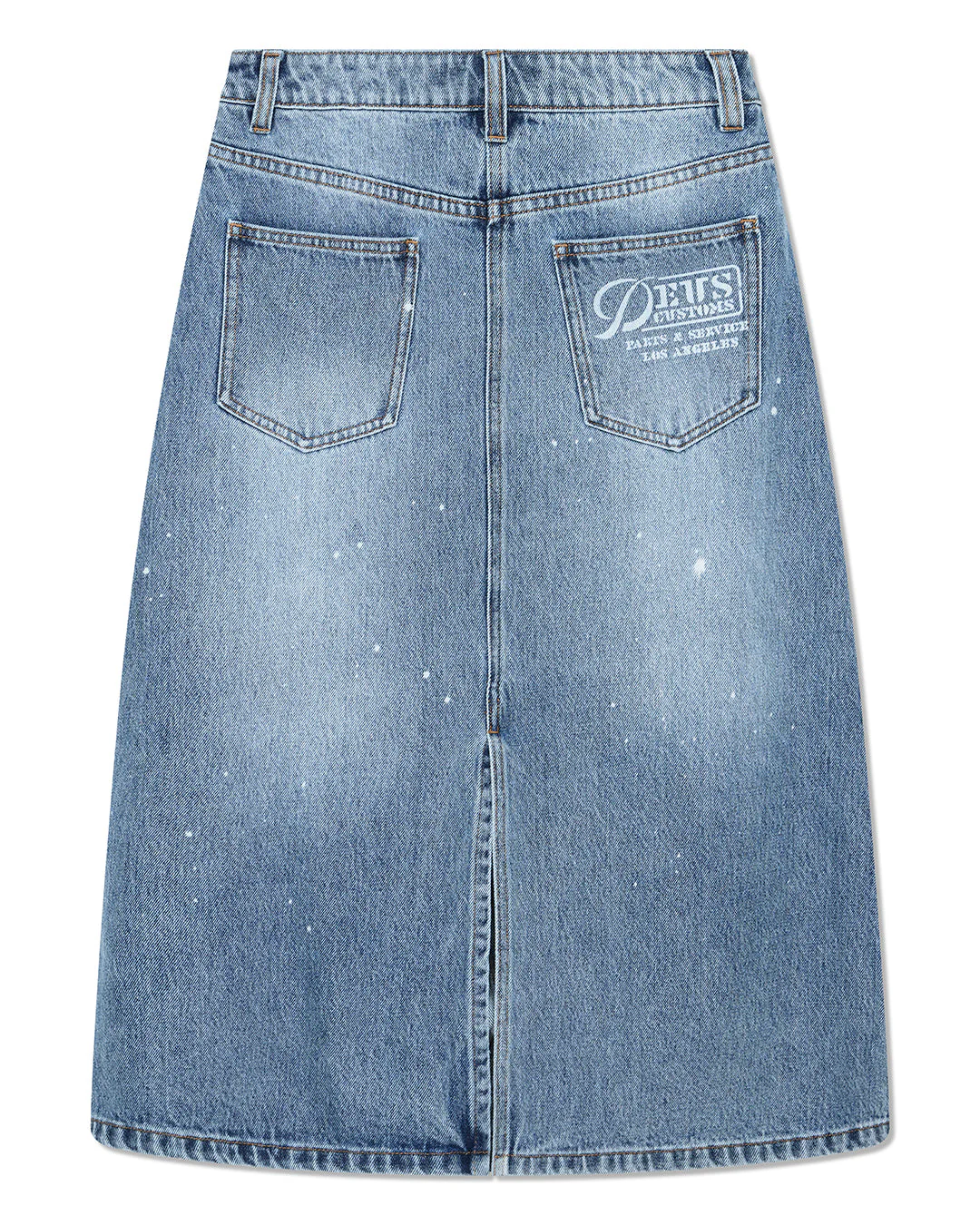 Lyon Midi Denim Skirt - Bleach Wash - Image 5