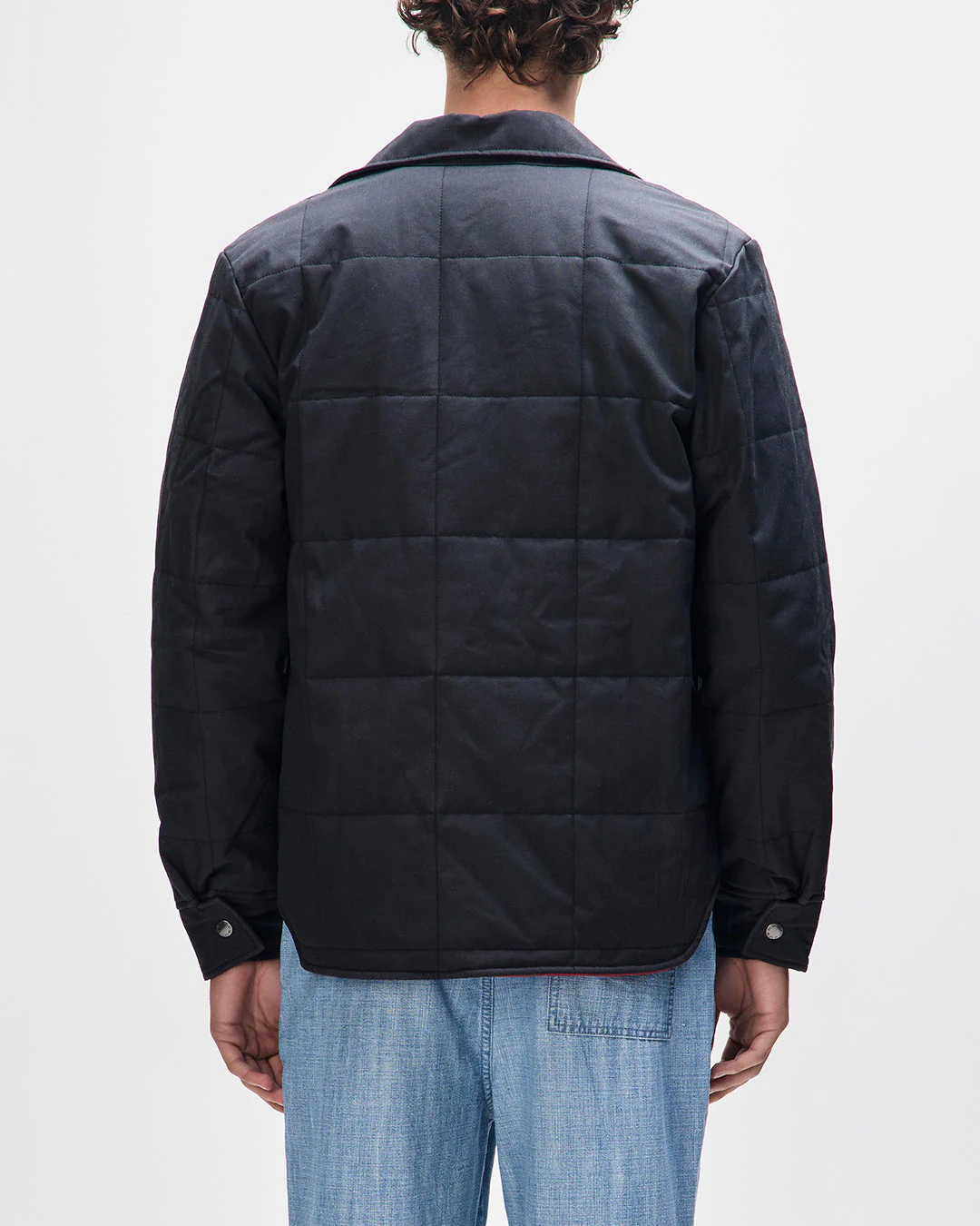 Maxwell Waxed Overshirt - Black - Image 2