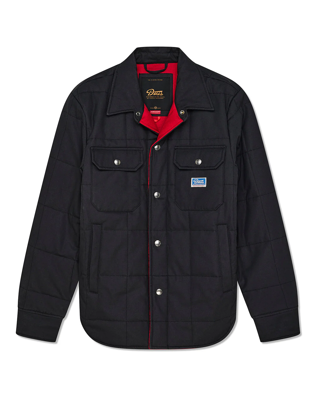 Maxwell Waxed Overshirt - Black - Image 3
