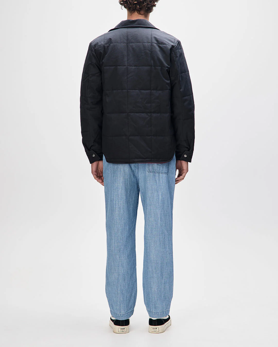 Maxwell Waxed Overshirt - Black - Image 7