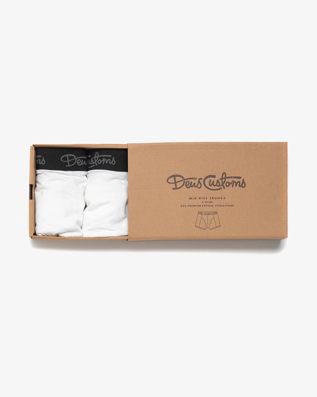Mid Rise Trunks (3 Pack) - White - Image 5
