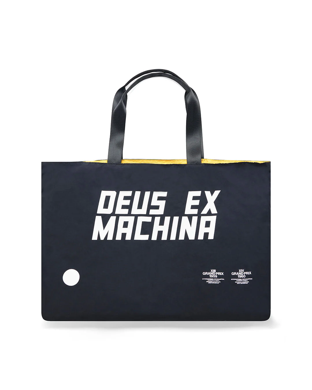 Mini Reversible Tote Bag - Black-Spectra Yellow - Image 3