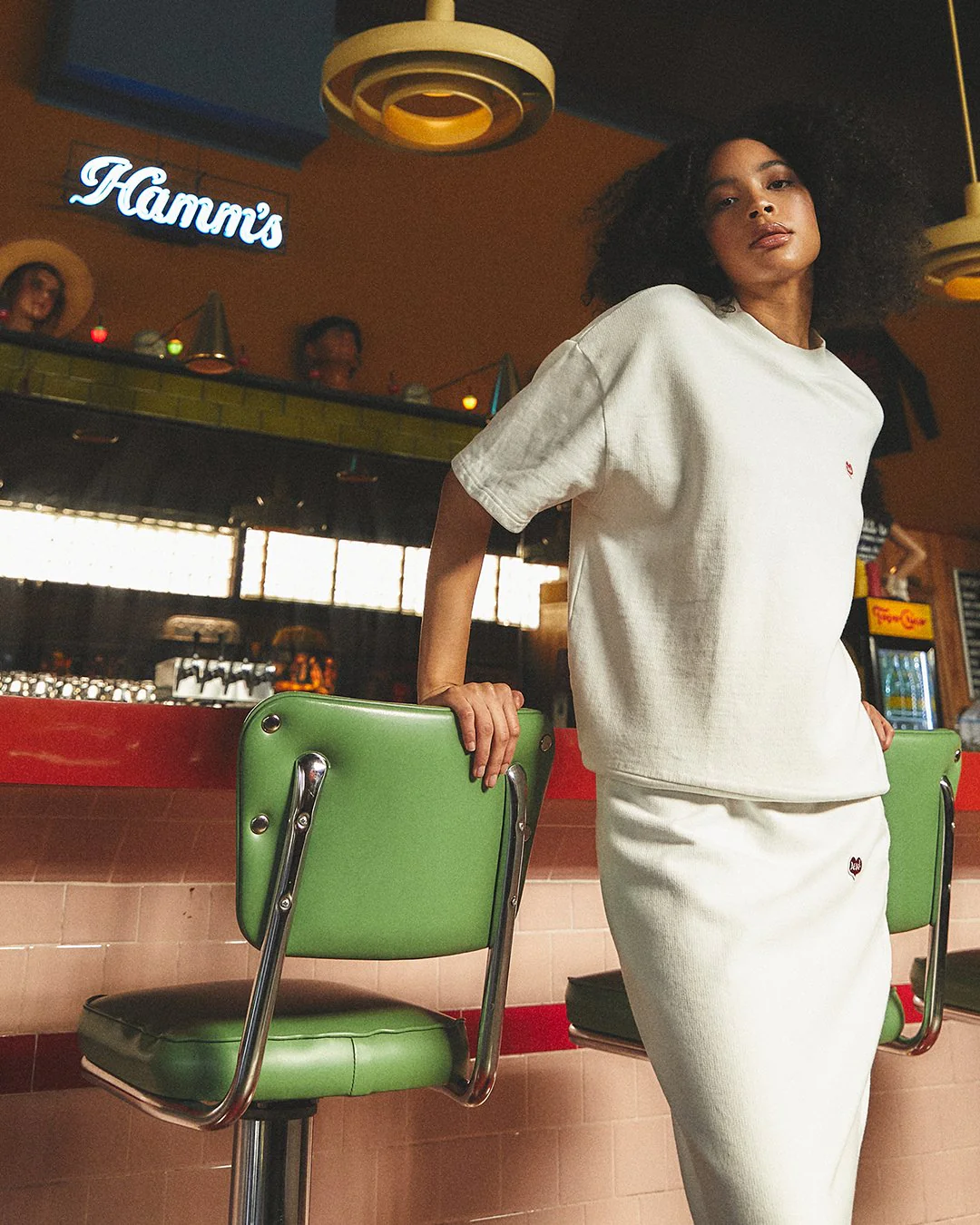 Monique Jersey Skirt - Vintage White - Image 4