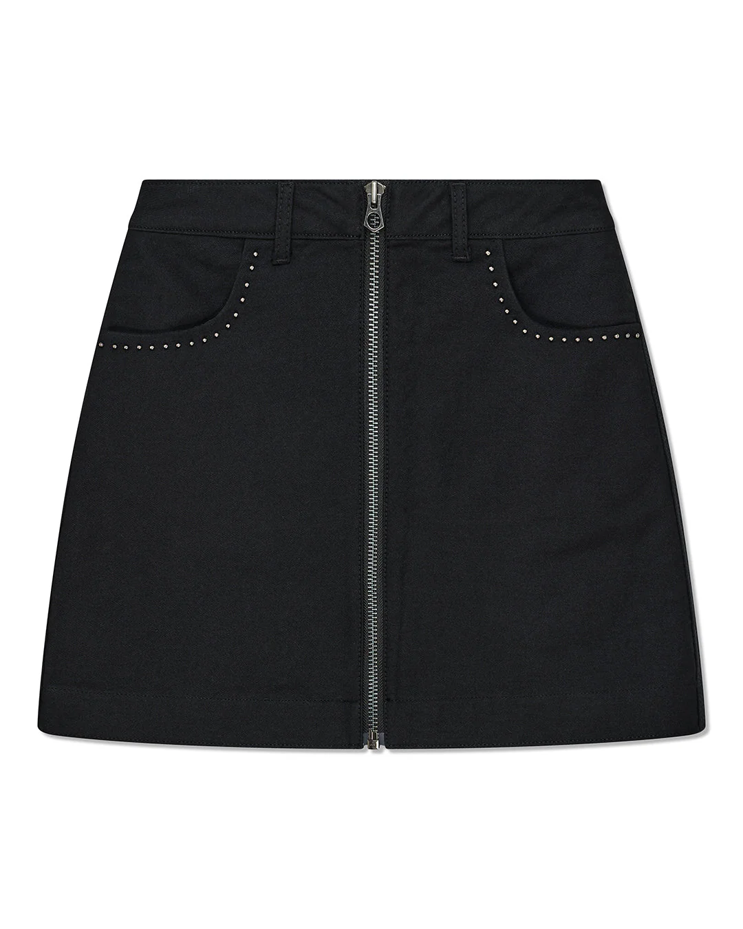 Outlaw Zip Mini Skirt - Black Rinse Wash - Image 3