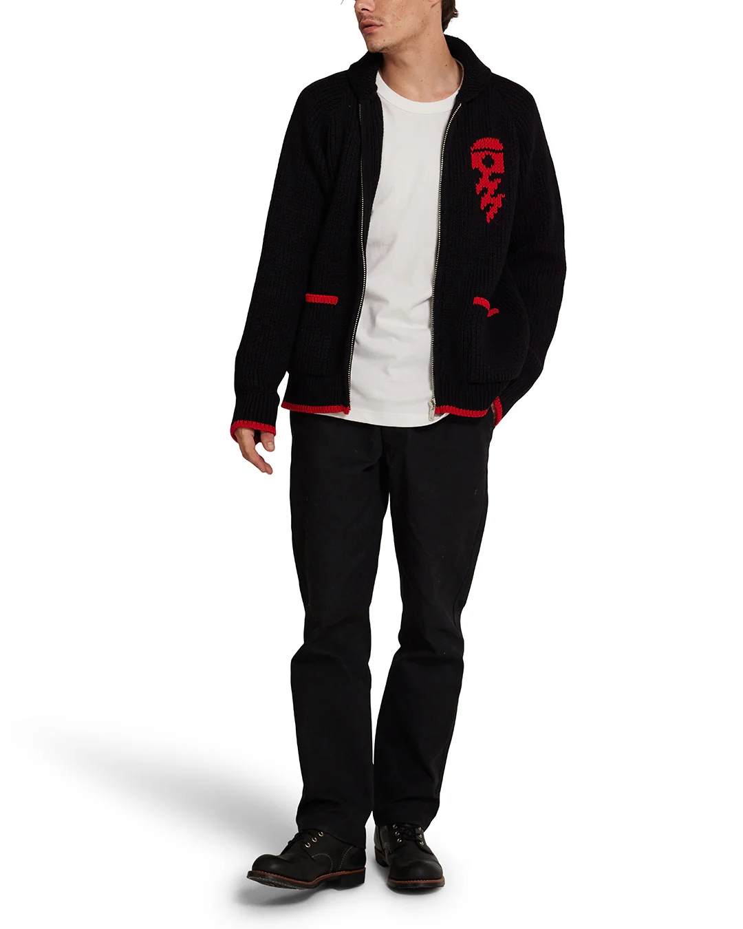 Piston Shawl Cardigan - Black - Image 10