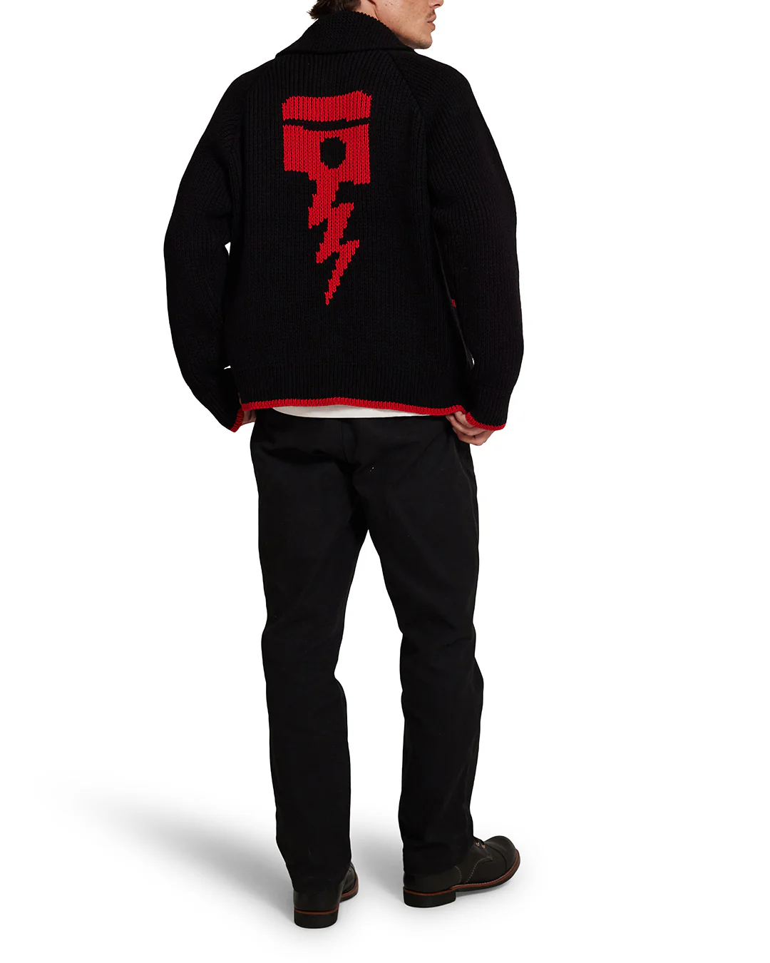 Piston Shawl Cardigan - Black - Image 11