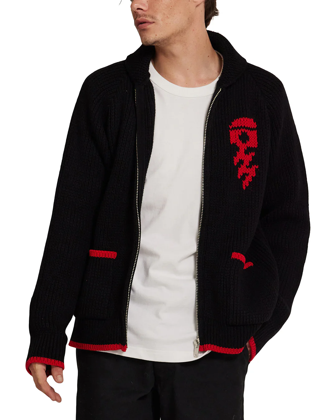 Piston Shawl Cardigan - Black - Image 8