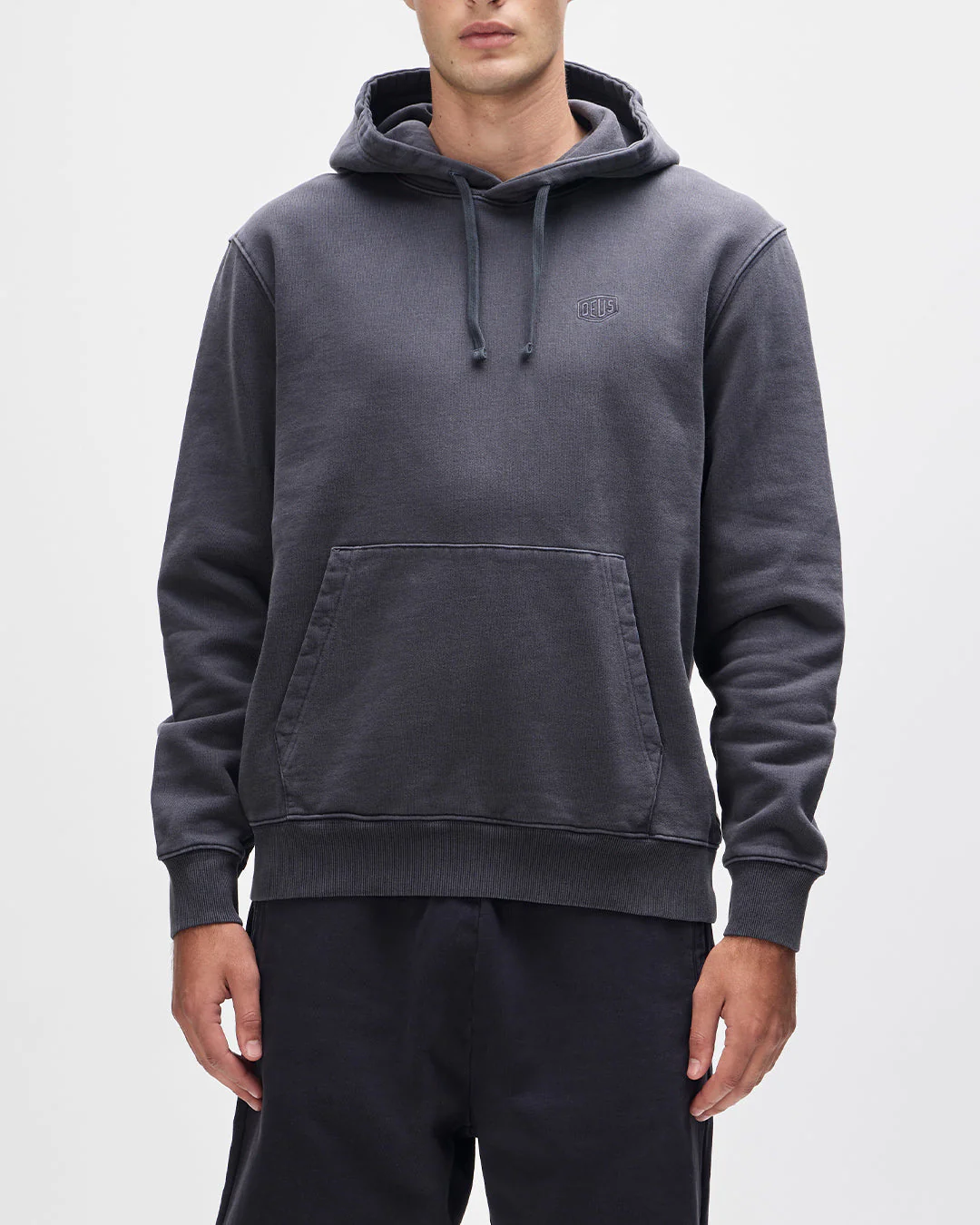 Shield Garment Dyed Hoodie - Black