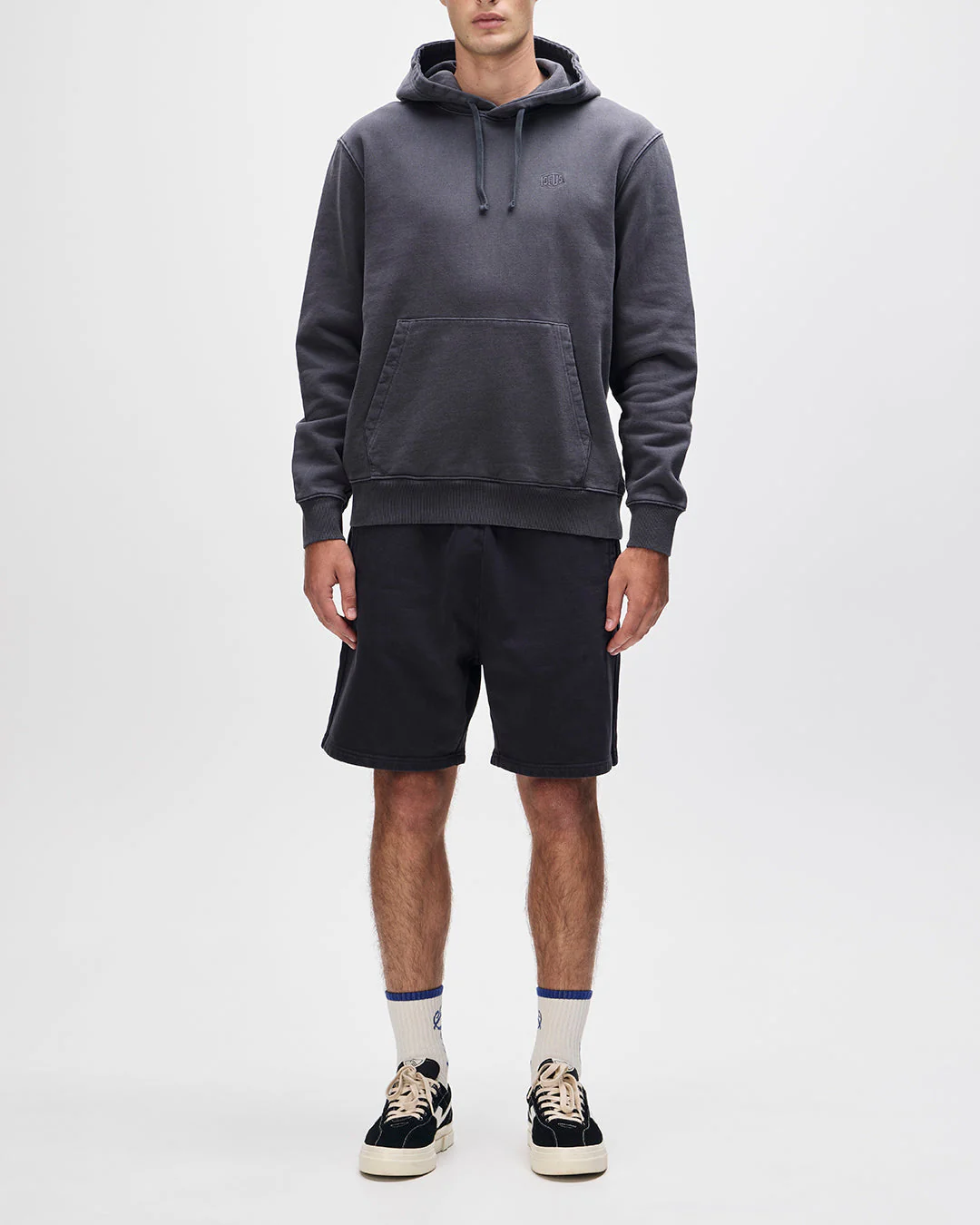 Shield Garment Dyed Hoodie - Black - Image 5