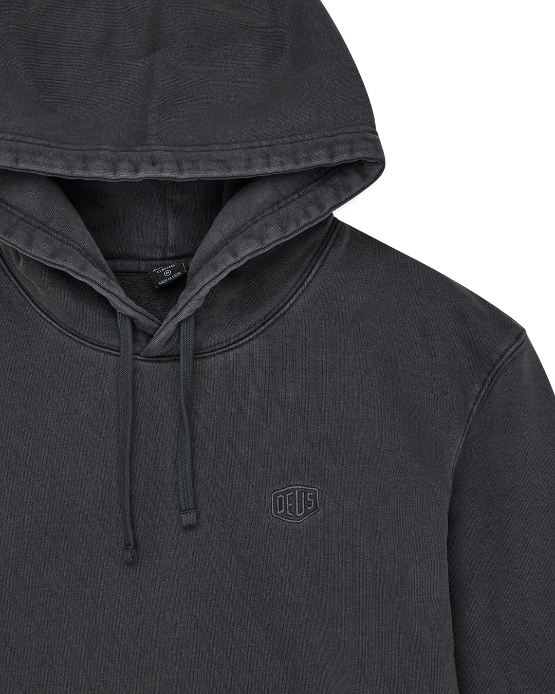 Shield Garment Dyed Hoodie - Black - Image 7