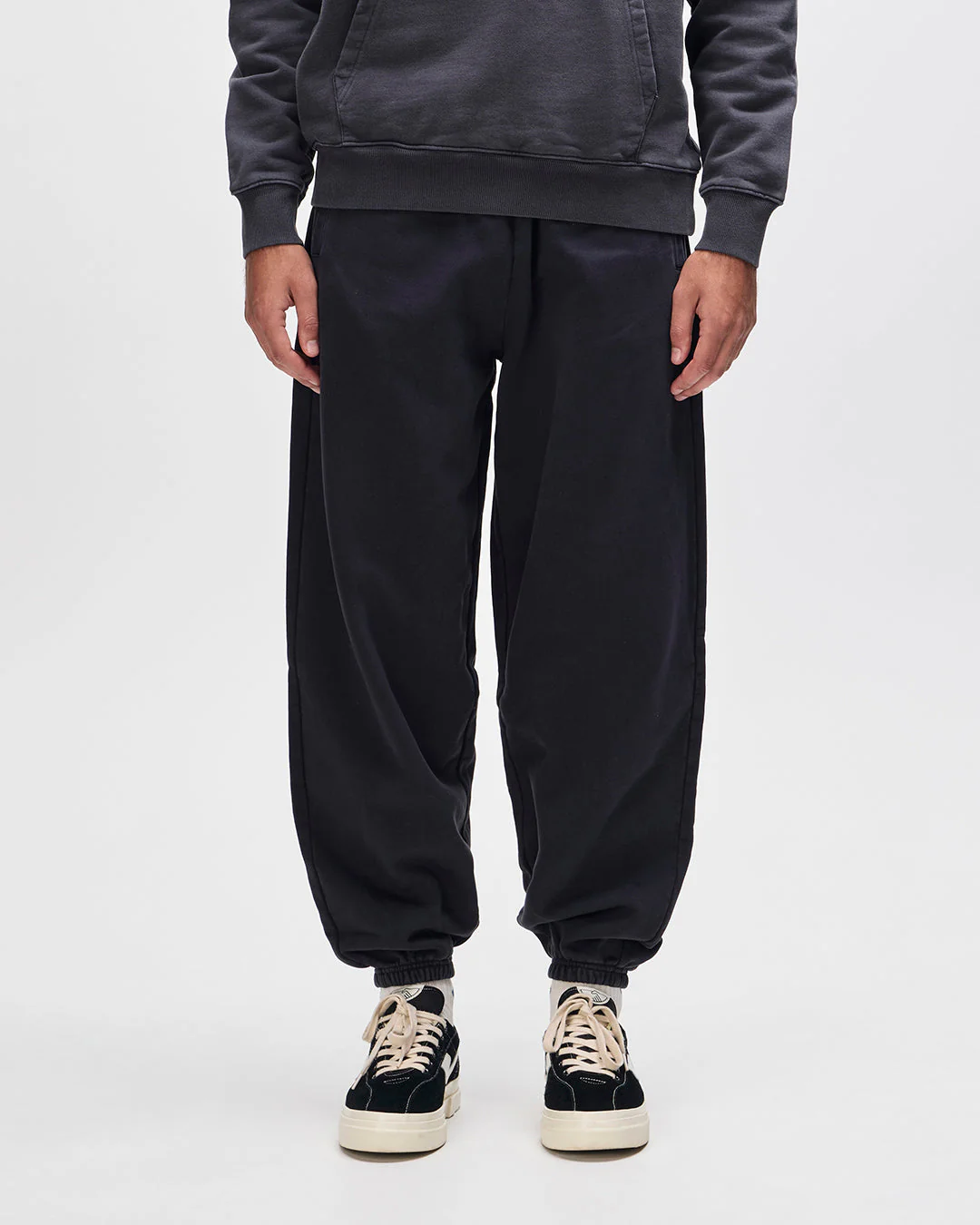 Shield Garment Dyed Track Pant - Black