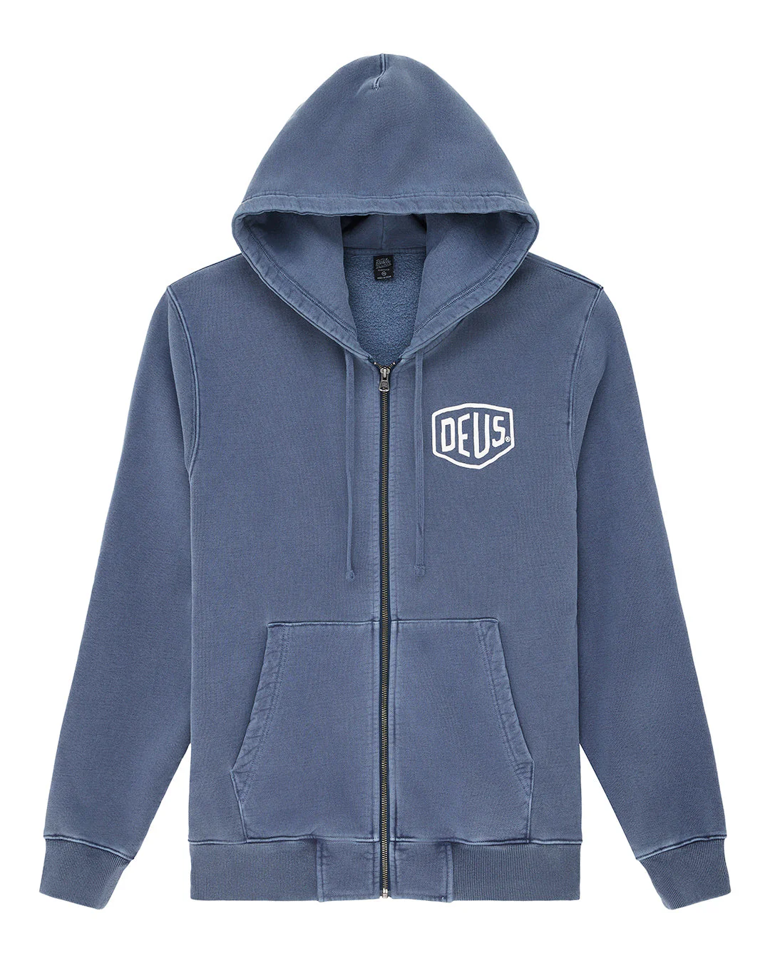Shield Garment Dyed Zip Hoodie - Mechanic Blue - Image 3