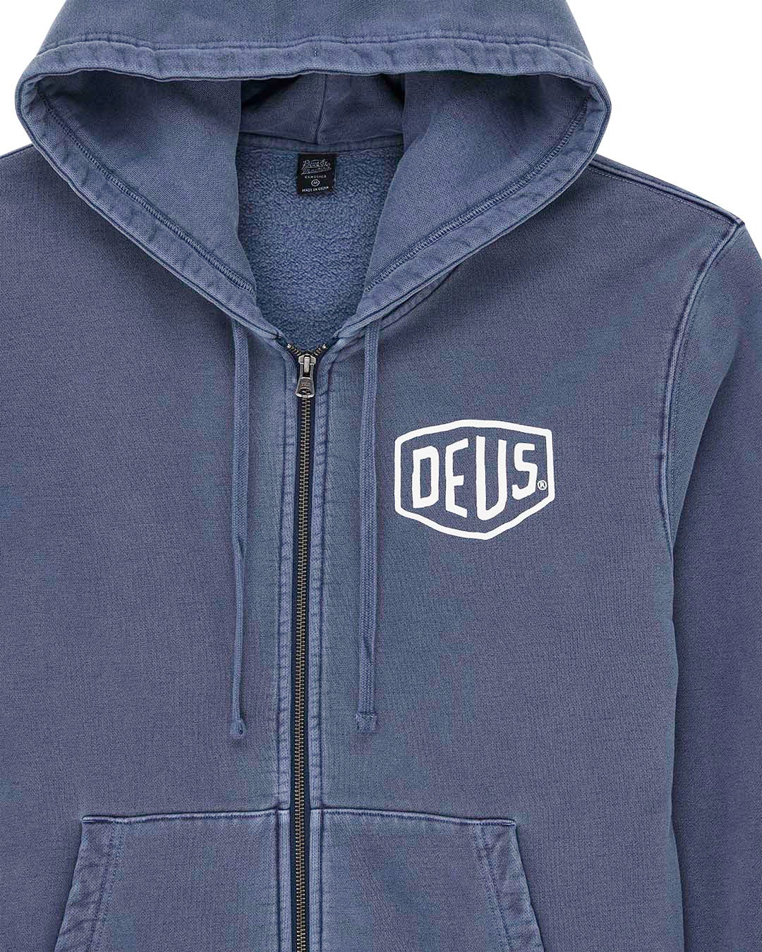 Shield Garment Dyed Zip Hoodie - Mechanic Blue - Image 7