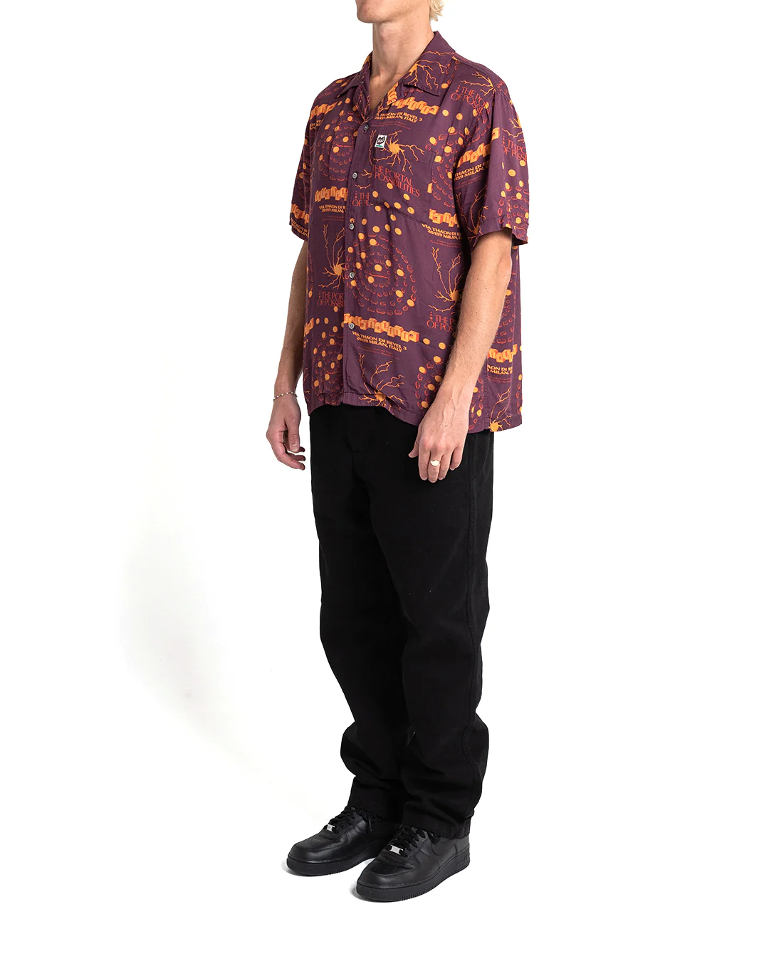 Smithson Short Sleeve Shirt - Maroon - Image 3