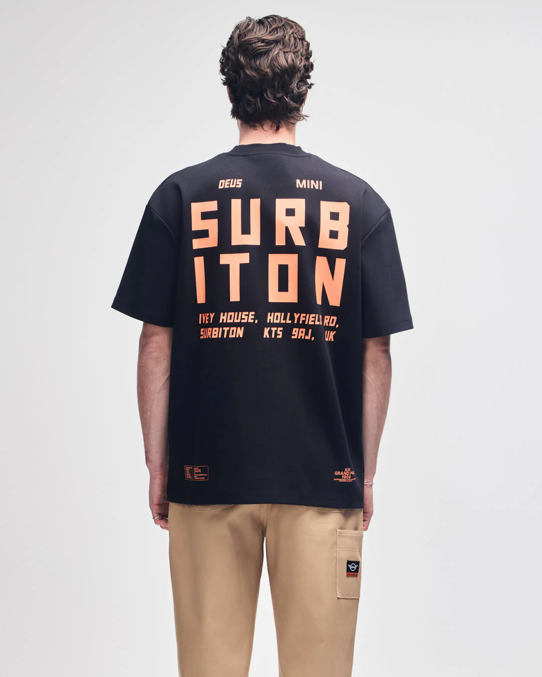 Surbiton Address Tee - Black - Image 2