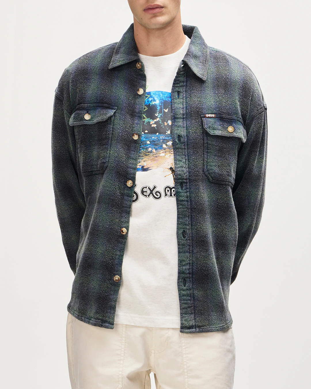 Too Busy To Work Check Shirt - Black Check