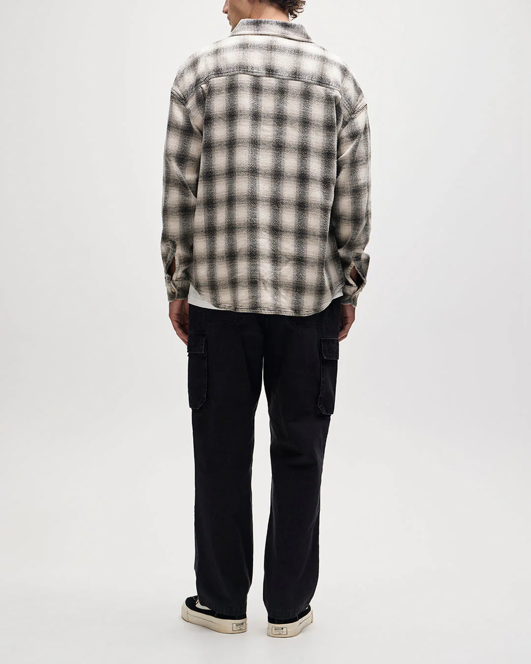 Too Busy To Work Check Shirt - White Check - Image 2